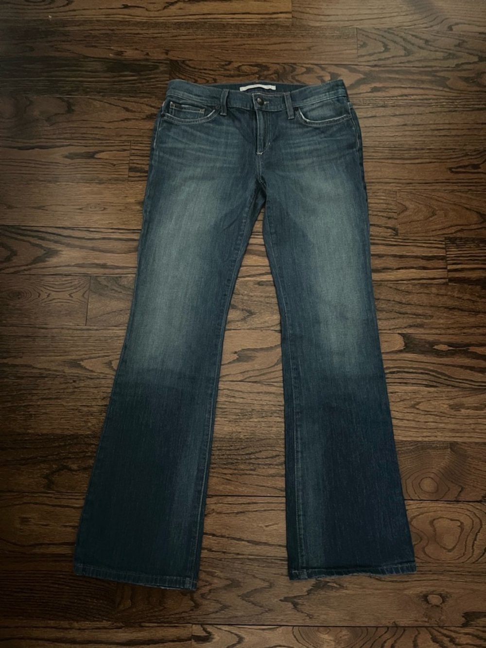 Joe's Jeans Blue Low-Rise Wide Leg Flare Denim